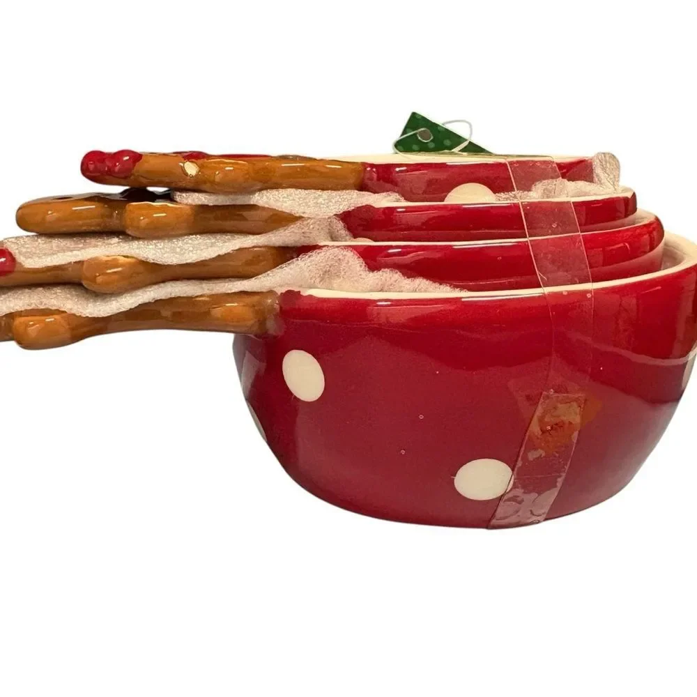 Red and White Polka Dot Gingerbread‎ Measuring Scoops